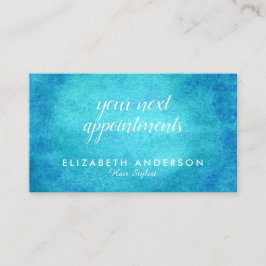 水彩ターコイズアポイントメント名刺 名刺