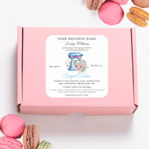 水彩ターコイズコテージ法食品ベーカリーラベル