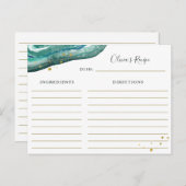 水彩ターコイズゴールドのジオード | レシピカード ポストカード (正面/裏面)
