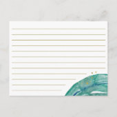 水彩ターコイズゴールドのジオード | レシピカード ポストカード (裏面)