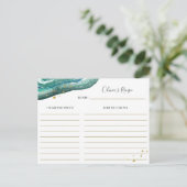 水彩ターコイズゴールドのジオード | レシピカード ポストカード (スタンド正面)