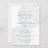 水彩ターコイズシーサイドサンドドルエレガント 招待状 (正面)