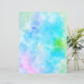 水彩ターコイズスクラップブック背景紙 (スタンド正面)