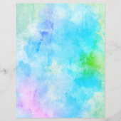 水彩ターコイズスクラップブック背景紙 (正面)