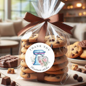 水彩ターコイズスタンドミキサーベーカリーありがとう ラウンドシール