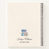 水彩ターコイズスタンドミキサーレシピノート ノートブック (裏面)