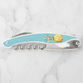 水彩ターコイズパイナップルサマーキュート ソムリエナイフ (裏面)