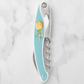水彩ターコイズパイナップルサマーキュート ソムリエナイフ (裏面)