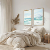 水彩ターコイズビーチプリント2 of 3ポスター ポスター