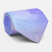 水彩ターコイズブルーバイオレット ネクタイ (ロール)