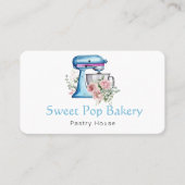 水彩ターコイズミキサーベーカリー名刺 名刺 (正面)