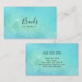 水彩ターコイズ名刺 名刺 (正面/裏面)