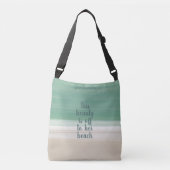 水彩ターコイズ海ビーチクロスボディバッグ クロスボディバッグ (正面)