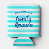 水彩ターコイズ白ストライプ 缶クーラー (裏面)