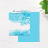 水彩ターコイズ背景イヤリングカード (デスク)