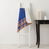 水彩タータンチェックハンド絵を描モノグラムの シェルパブランケット (インサイチュ)