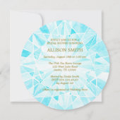 水彩ダイヤモンドブライダルシャワー 招待状 (裏面)
