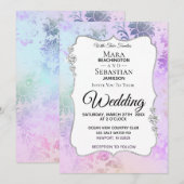 *~* 水彩ダイヤモンド ヴィンテージ モダン ウェディング 招待状 (正面/裏面)
