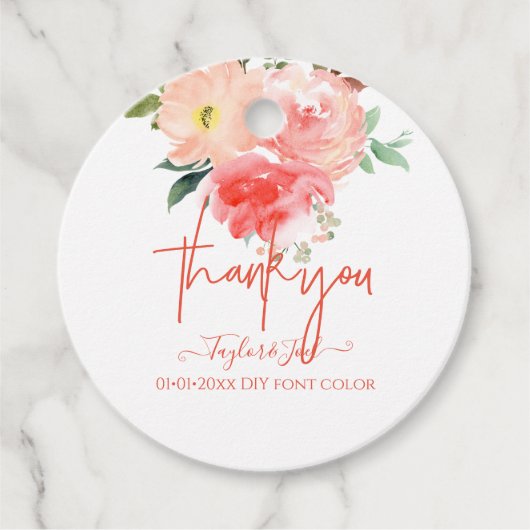 水彩ダスティブルーバラサンキュースクリプト フェイバータグ (正面)