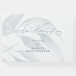 水彩ダスティブルーユーカリ葉ズ ゲストブック