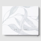 水彩ダスティブルーユーカリ葉ズ ゲストブック (裏面)