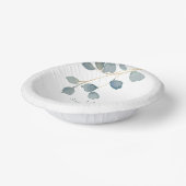 水彩ダスティブルー結婚ズテーマ ペーパーボウル (傾斜あり)