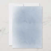 水彩ダスティーブルーの花輪のバウティスモ招待状 招待状 (裏面)