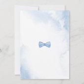 水彩ダスティーブルーベビーシャワー 招待状 (裏面)