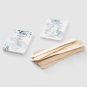 水彩ダスティーブルー植物プログラム扇風機 ハンドファン (組立なし)