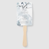 水彩ダスティーブルー 葉 ダーナ2 ハンドファン (正面)