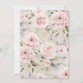 水彩ダスティーローズピンクのウェディング セーブザデート (裏面)