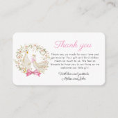 水彩ダックガチョウ野草サンキューカード エンクロージャーカード (正面)