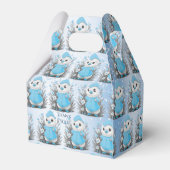 水彩ダックブルーフラワーフェイスボックス フェイバーボックス (裏面サイド)