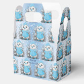 水彩ダックブルーフラワーフェイスボックス フェイバーボックス (オープン)