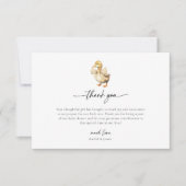 水彩ダックベビーシャワーサンキューカード サンキューカード (正面)