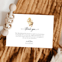 水彩ダックベビーシャワーサンキューカード サンキューカード