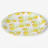 水彩ダッフォジルパターン ペーパープレート (アングル)