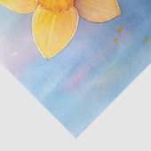 水彩ダッフォジルブルーバックグラウンドデコップページ 薄葉紙 (詳細)