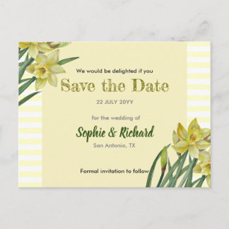 水彩ダッフルフラワーポートレート保存日 案内ポストカード