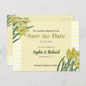 水彩ダッフルフラワーポートレート保存日 案内ポストカード (正面/裏面)