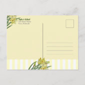 水彩ダッフルフラワーポートレート保存日 案内ポストカード (裏面)