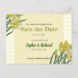 水彩ダッフルフラワーポートレート保存日 案内ポストカード