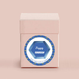 水彩ダビッドスターパーソナライズされた ラウンドシール