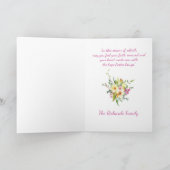 水彩ダフォジルカスタム復活祭 シーズンカード (内部)