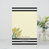 水彩ダフォジルスボタニカルイラストレーション 便箋 (スタンド正面)