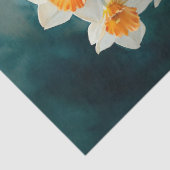 水彩ダフォジルティール(緑がかった色)背景の切り離し 薄葉紙 (詳細)