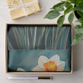 水彩ダフォジルティール(緑がかった色)背景の切り離し 薄葉紙 (ギフト)