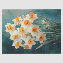 水彩ダフォジルティール（緑がかった色）背景の切り離し 薄葉紙