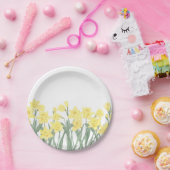 水彩ダフォディルディツィーフローラ ペーパープレート (パーティー)