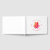 水彩ダブル幸せ中国のフローラ結婚ズ ゲストブック (全面)